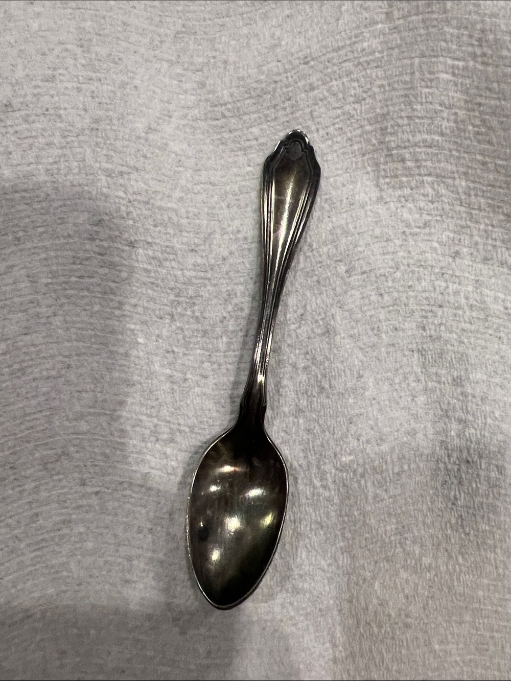 Vintage Hotel LaSalle coffee/demitasse spoon, approximately 4–4½ inches long